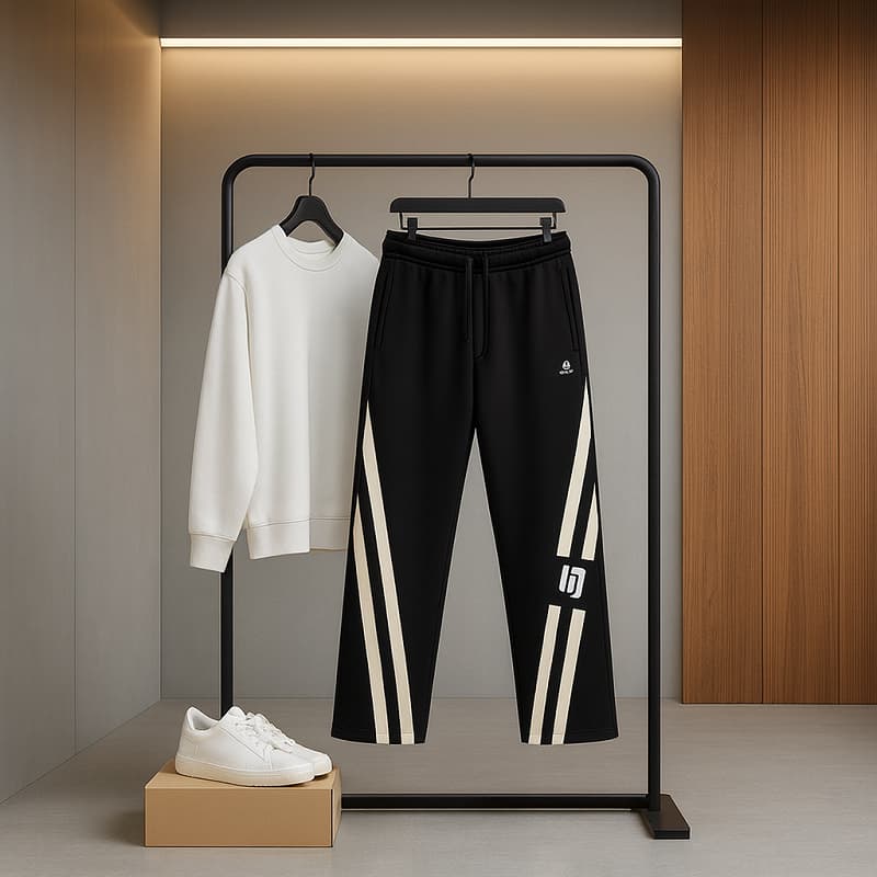 شلوار بنگال کش ۲ نوار مدل shayan-مشکی